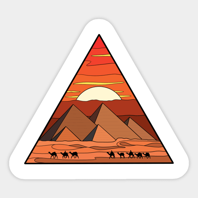 Great Pyramids Sticker by Nerdpins